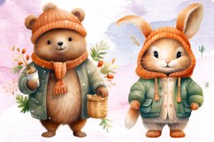 Boho Baby Animals Sublimation Clipart Bundle, Boho Baby PNG Product Image 4