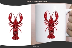 Crawfish faux rhinestone png design for T-shirts Product Image 3