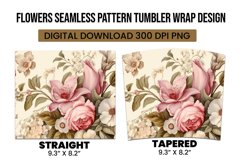 Flower Seamless Pattern Tumbler Warp Design Product Image 3