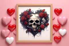 Gothic Valentines Day Clipart, Valentine Skeleton Product Image 3
