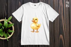 Cute Yellow Duckling Illustration Clipart Sublimation PNG Product Image 3