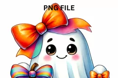 Trending Halloween PNG, Coquette Ghosts & Stylish Product Image 4