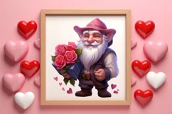 Cute Valentine Gnome Clipart, Gnome Clipart, Cute Gnome Product Image 1
