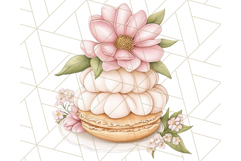 Pastel Tea Clip Art PNG with Sweets and Floral Accents Product Image 3