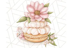 Pastel Tea Clip Art PNG with Sweets and Floral Accents Product Image 3