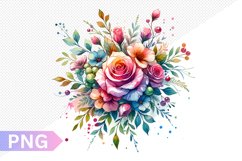 Wedding Floral Bouquet Sublimation - Clipart PNG Design Product Image 1