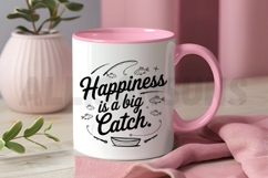 Happiness Is A Big Catch Fishing Themed Vector Graphic Product Image 3