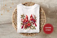 Cartoon Red Cardinal Illustration, Christmas Illustration Product Image 3