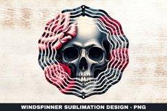 Skull Wind Spinner Sublimation Design Product Image 1