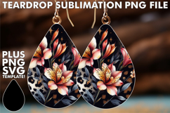 Enchanted Teardrop Earrings PNG, Leopard Prints Product Image 1