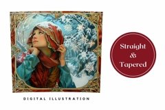 Art Christmas Tumbler Design, Winter Forest Tumbler PNG Product Image 3