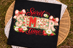 Sweet Summer Time PNG Design | Strawberry Coquette Summer Product Image 2