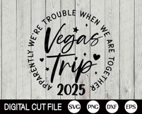 Vegas Trip 2025 SVG, Girls Trip SVG, Summer Vacation Shirt Product Image 3