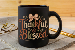 Thankful Blessed Quote Rustic Farmhouse Thanksgiving Product Image 3
