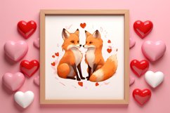 Valentines Day Animal Couple Sublimation, Christmas Clipart Product Image 3