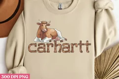 Carhartt PNG, Highland Cow Sublimation PNG Product Image 3