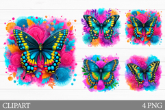 Butterfly Clipart. Butterfly Sublimation Product Image 1