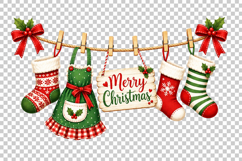 Christmas Clothesline Clipart PNG Product Image 2