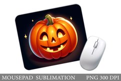 Cute Pumpkin Mouse Pad. Halloween Pumpkin Mouse Pad Design Product Image 1