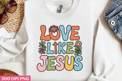 Love like jesus PNG, Retro Christian PNG Product Image 3