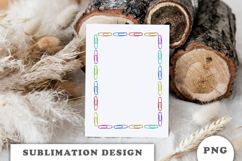 Watercolor Colorful Clips Frame png Product Image 3