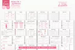 Health & Fitness Planner Canva Templates | 63 Pg | PINKS Product Image 3