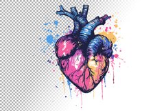 Colorful Artistic Heart Design With Splashes Product Image 4