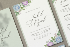 beautiful wedding card invitation set with roses flower Product Image 3