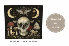 Gothic Tumbler Wrap Design, Mystical Skull Tumbler Design Product Image 3