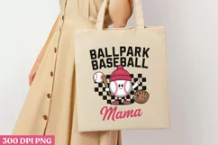 Ballpark Baseball Mama PNG, Baseball Mama Sublimation PNG Product Image 3