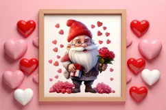 Cute Valentine Gnome Clipart, Gnome Clipart, Cute Gnome Product Image 2
