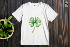 Watercolor Four Leaf Clover Clipart Sublimation PNG Product Image 3