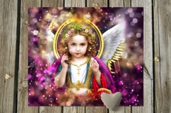 Christian Faith | Angels Skinny tumbler Sublimation designs Product Image 3