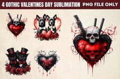 Gothic Valentines Day Sublimation PNG Product Image 1