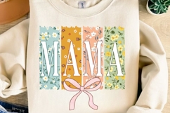 Floral Mama Coquette Bow PNG, Mama Flower png, Mama Png Product Image 1