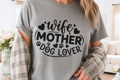 Wife Mother Dog Lover Svg, Dog Lover Svg, Dog Mom Svg. Product Image 4