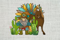 gnome Cowboy Sublimation, Western bundle, Sunflower Boho Product Image 7