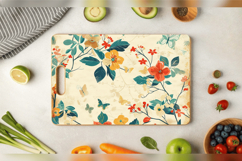 Floral Butterfly Garden Cutting Boards sublimation Design Product Image 3