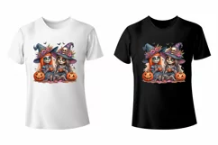 Watercolor Halloween Spooky Tea Party. PNG sublimation Product Image 3