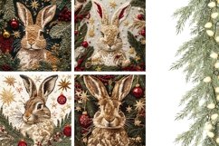 Christmas Hare Pillow Case Designs, Christmas Pillowcase PNG Product Image 3