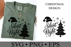Silent Night Svg | Christmas svg | Shirt Svg Product Image 1