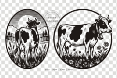 Farm Cow Silhouette SVG Product Image 3