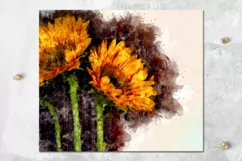 Sunflower | 8 Straight Skinny tumbler Sublimation designs Product Image 3