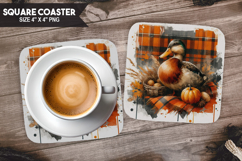 Farm Animals Square Coaster PNG Bundle, Farm Animals PNG Product Image 4