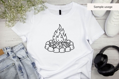 Hand Drawn Fall Campfire SVG Product Image 3