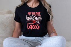 My heart belongs to tacos SVG, Valentine&#039;s Day S Product Image 3