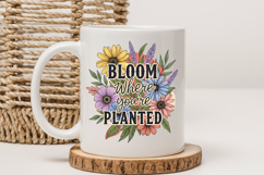 Bloom Where You're Planted PNG, Vintage Floral Sublimation Product Image 3