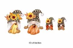 Family of autumn leopard gnomes png Product Image 2