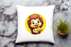 Yellow Hedgehog Flower Clipart Sublimation PNG Product Image 3
