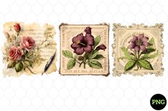 Vintage Floral Writing Clipart Product Image 1